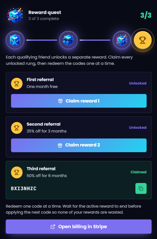 The Melaya referral program: a rank ladder from Bronze to Platinum with perks earned as invited friends subscribe