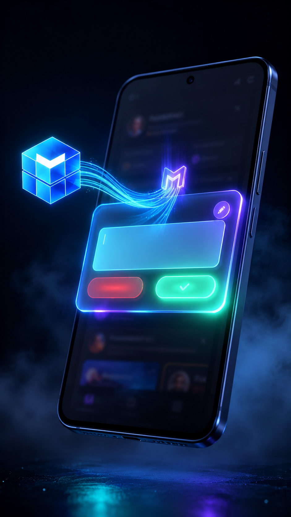 The on-device approval card