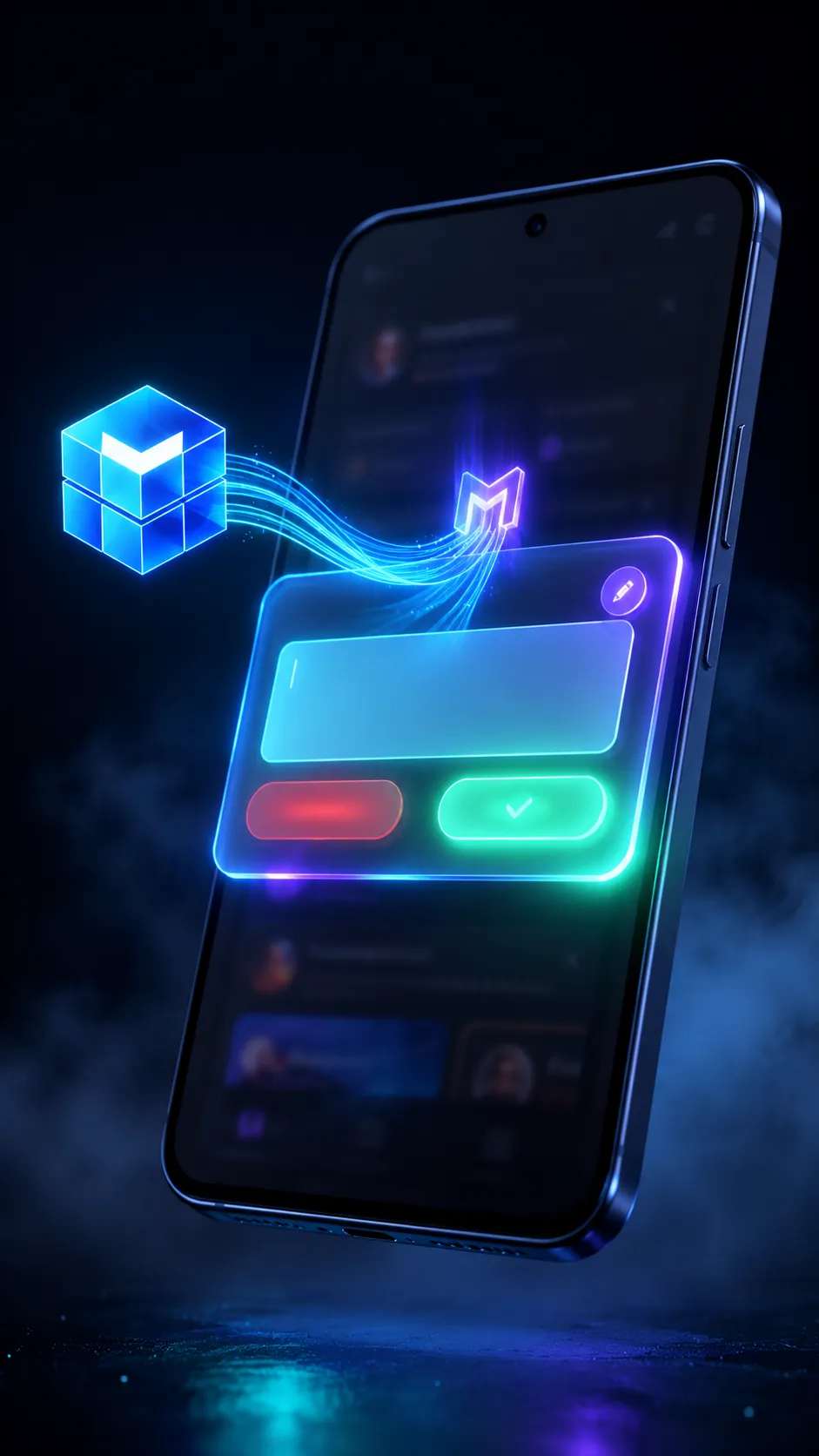 The on-device approval card